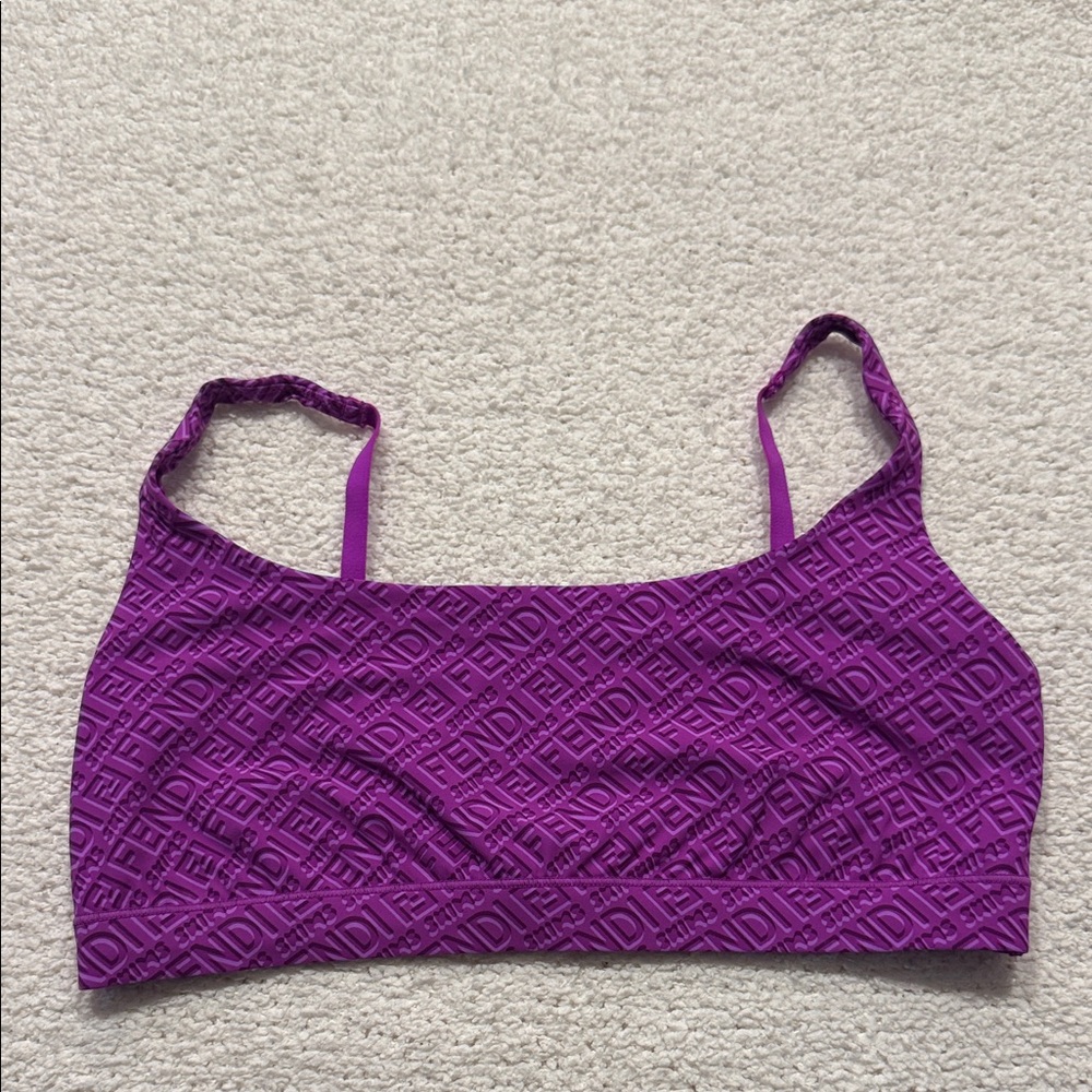 Fendi x SKIMS Violet Logo Bralette